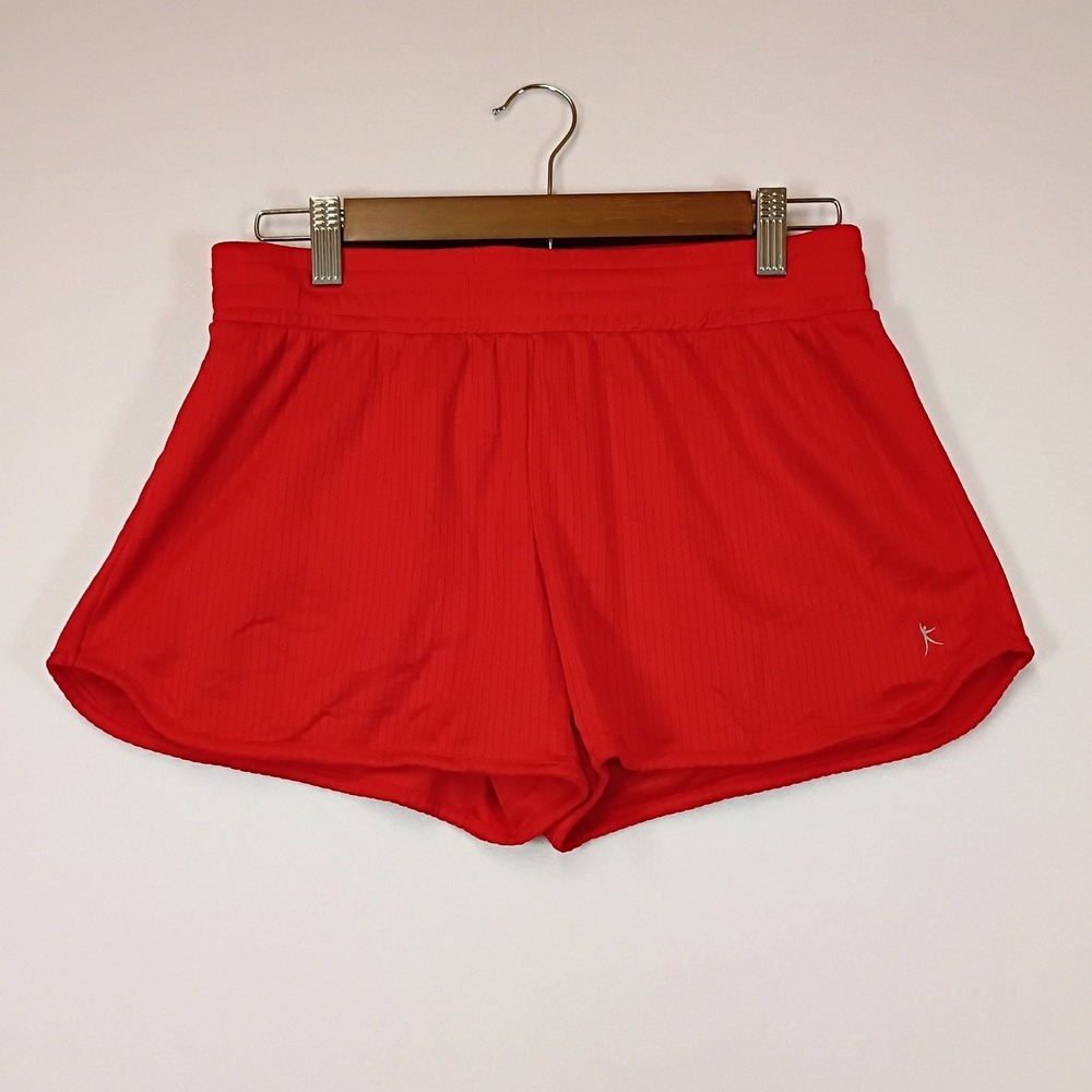 Sporty Danskin Now Women Size S Red Dri-More Perforated Athletic Dolphin Shorts